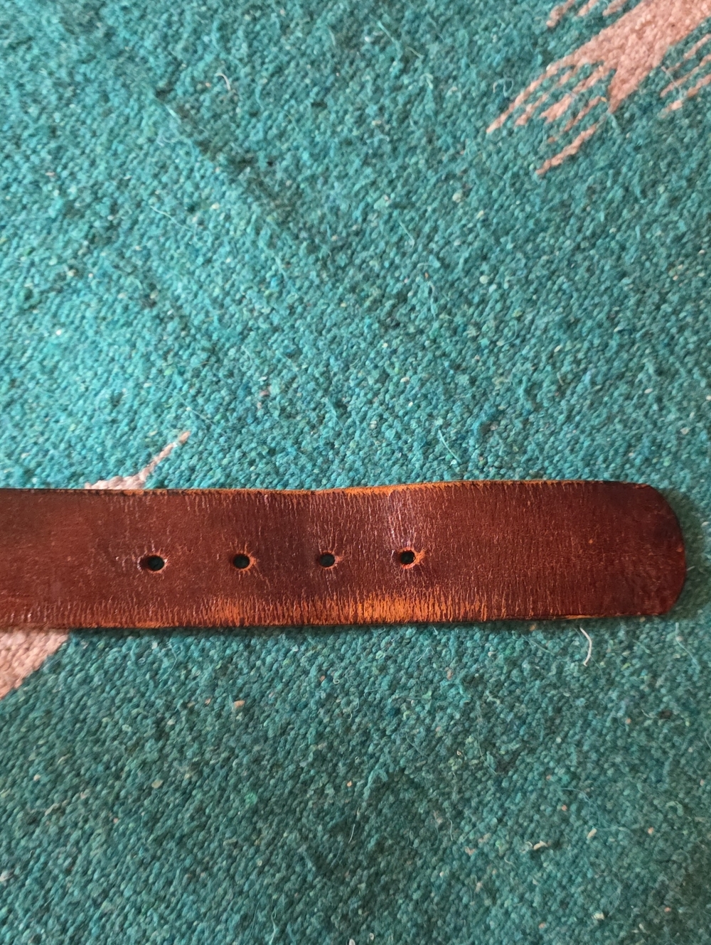 Vintage Tooled Leather Name Belt SANDY Painted Yellow Rose Western Boho - Picture 12 of 14
